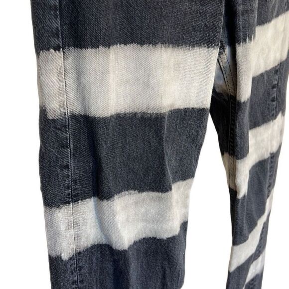 Zara Raw Hem Tie Dye Straight Leg Jeans - Picture 4 of 10